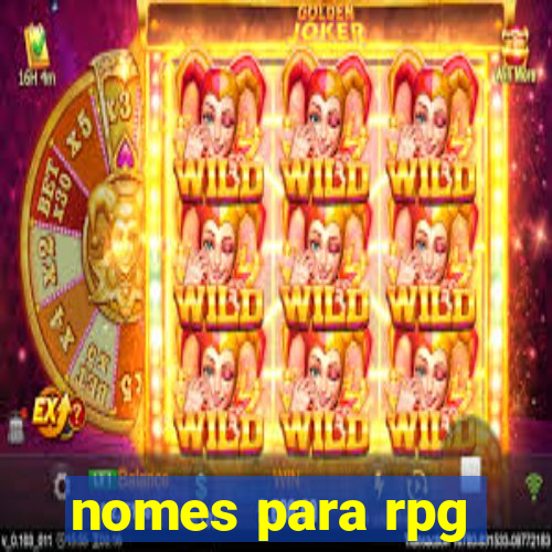 nomes para rpg